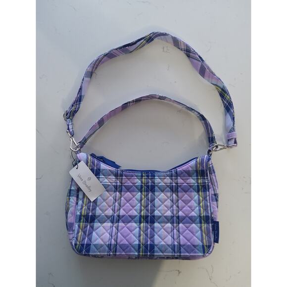 Vera Bradley lavender plaid purse. NWT Zipper. Easter. Spring - Picture 1 of 6